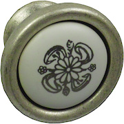 Меблева ручка-кнопка Giusti РГ 25 P17.20.A9.15G старе срібло