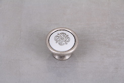 Меблева ручка-кнопка Giusti РГ 25 P17.20.A9.15G старе срібло