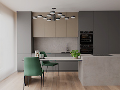 Egger F186 ST9 Бетон Чикаго світло сірий з чорним внутрішнім наповненням