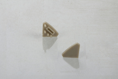 Комплект заглушек GTV для углового профиля с LED подсветкой, шампань