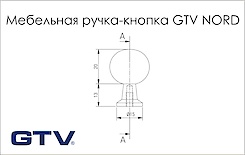 Меблева ручка-кнопка GTV NORD золото матове (GZ-NORD-1-18)