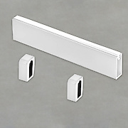 Штанга гардеробна прямокутна 12х32 з антиковзаючою вставкою GTV L = 3м, біла з 2 кріпленнями