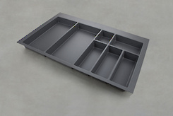 Лоток для столових приладів GTV для модуля шириною 800мм (740х474), антрацит