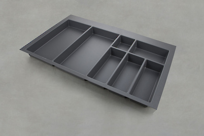 Лоток для столових приладів GTV для модуля шириною 800мм (740х474), антрацит