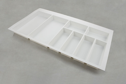 Лоток для столових приладів GTV для модуля шириною 900мм (840х474), білий