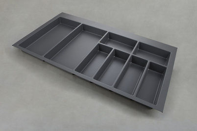 Лоток для столових приладів GTV для модуля шириною 900мм (840х474), антрацит