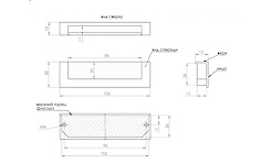 Врізна ручка Gamet UN50/96, хром