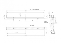 Врезная ручка Gamet MD04-202/128, хром