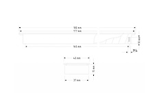 Мебельная врезная ручка Citterio Line 405B-69/160, титан