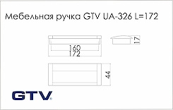 Меблева ручка GTV UA-326 чорний (UA-00-326160-20M)