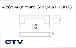 Меблева ручка GTV UA-B311 алюміній (UA-B0-311128)