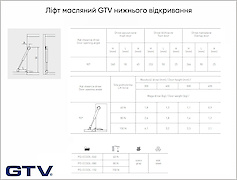 Ліфт масляний GTV нижнього відкривання 60N,
