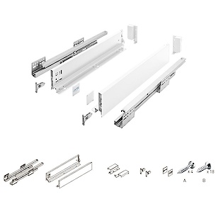 Комплект висувної шухляди GTV AXIS PRO H=86 L=40, білий