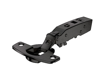 Петля Hettich Sensys 8646i для фасадов 10-19 мм накладная с доводчиком, угол открывания 110°, черный обсидиан