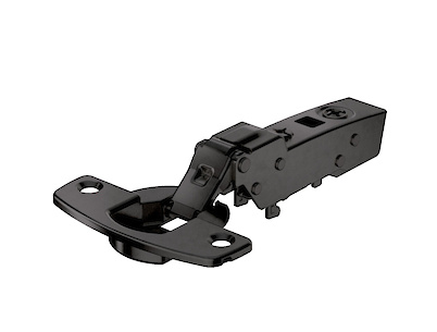 Петля Hettich Sensys 8646i для фасадов 10-19 мм полунакладная с доводчиком, угол открывания 110°, черный обсидиан