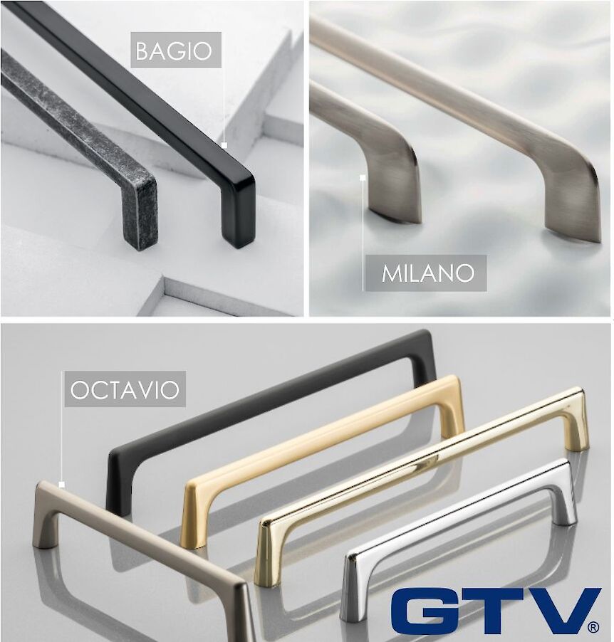 Новые коллекции мебельных ручек GTV на складе