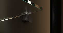 Полкодержатель KUBIC для стеклянных полок черный никель