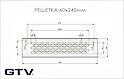 Вентиляционная решетка GTV алюминиевая 60х245мм, алюминий