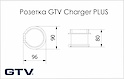 Встраиваемая розетка GTV Charger PLUS горизонтальная 1 вилка, USB А+С,  индукционная зарядка , белая (встраиваемый удлинитель)