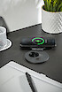 Встраиваемая розетка GTV Charger PLUS горизонтальная 1 вилка, USB А+С,  индукционная зарядка , черная (встраиваемый удлинитель)
