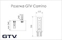 Встраиваемая розетка GTV Camino вертикальная на 2 вилки, USB А+С, с индукционной зарядкой, белая (встраиваемый удлинитель)