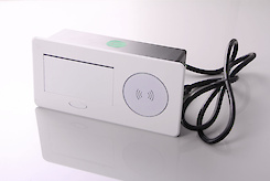 Вбудована розетка GTV AVARO+ горизонтальна 1 вилка, USB А+С, індукційна зарядка, біла (вбудований подовжувач)