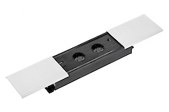 Встраиваемая розетка GTV Prestino горизонтальная 2 вилки, USB А+С,  HDMI, RJ45, белая (встраиваемый удлинитель)