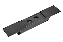 Вбудована розетка GTV Prestino горизонтальна 2 вилки, USB А+С, HDMI, RJ45, чорна (подовжувач, що вбудовується)