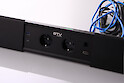 Встраиваемая розетка GTV Prestino горизонтальная 2 вилки, USB А+С,  HDMI, RJ45, черная (встраиваемый удлинитель)