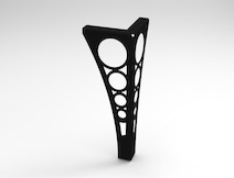 Меблева ніжка "Коло" h=280мм, чорний