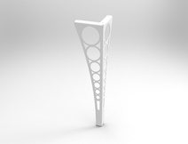 Меблева ніжка "Коло" h=690мм, білий