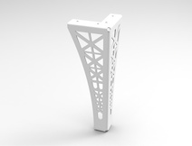 Меблева ніжка "Трикутник" h=180мм, білий