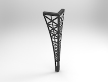 Меблева ніжка "Трикутник" h=690мм, графіт