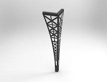 Меблева ніжка "Трикутник" h=800мм, графіт