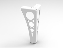 Меблева ніжка "Коло" h=130мм, білий