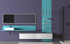 Полиця для ванної кімнати з компакт-плити Egger W1101 ST76, 600х130мм