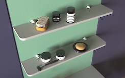 Полиця для ванної кімнати з компакт-плити Egger W1101 ST76, 600х130мм