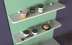 Полиця для ванної кімнати із компакт-плити Egger U7081 ST76, 600х130мм