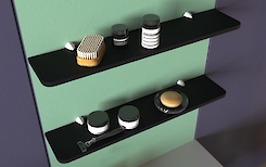 Полиця для ванної кімнати із компакт-плити Egger U999 ST76, 600х130мм