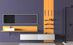 Полка для ванной комнаты из компакт-плиты Egger W1000 ST9, 800х130мм