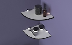 Кутова полиця для ванної кімнати із компакт-плити Egger W1000 ST9, 250х250мм