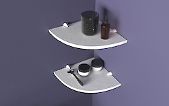 Кутова полиця для ванної кімнати із компакт-плити Egger U999 ST76, 250х250мм