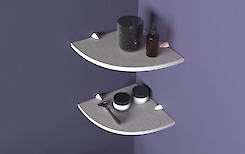 Кутова полиця для ванної кімнати із компакт-плити Egger U7081 ST76, 250х250мм