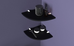 Кутова полиця для ванної кімнати із компакт-плити Egger U999 ST76, 250х250мм