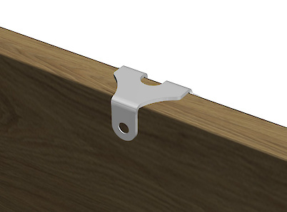 Адаптер для крепления мебельной ручки на складные фасады из ДСП и MDF толщиной до 21мм, белый