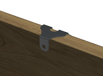 Адаптер для крепления мебельной ручки на складные фасады из ДСП и MDF толщиной до 21мм, графит