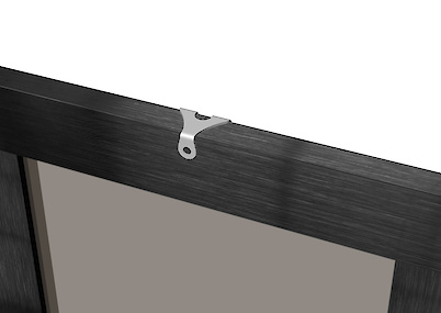 Адаптер для крепления мебельной ручки на складные фасады из алюминиевых фасадных профилей толщиной до 23мм, белый