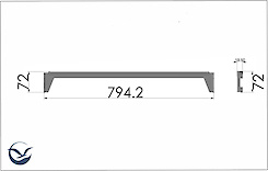 Жердь для модуля 800мм для гардеробної системи