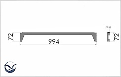 Жердь для модуля 1000мм для гардеробної системи, чорна