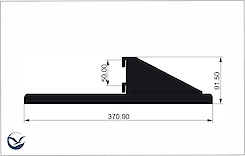 Комплект кронштейнів для кріплення полиці глибиною 510мм, чорний